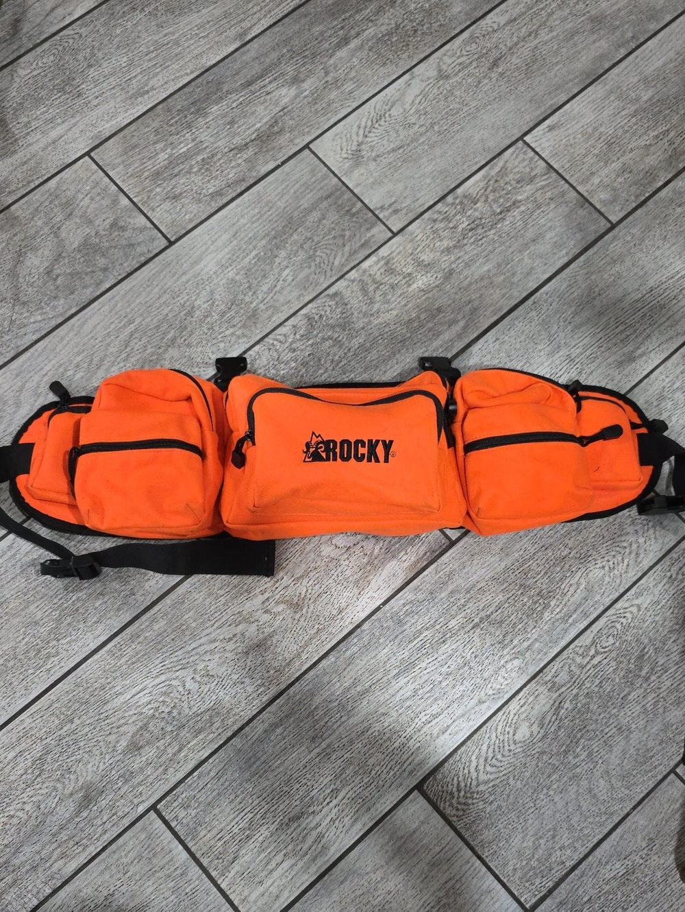 Rocky Bright Orange Multi-Pocket Belt Bag for Men